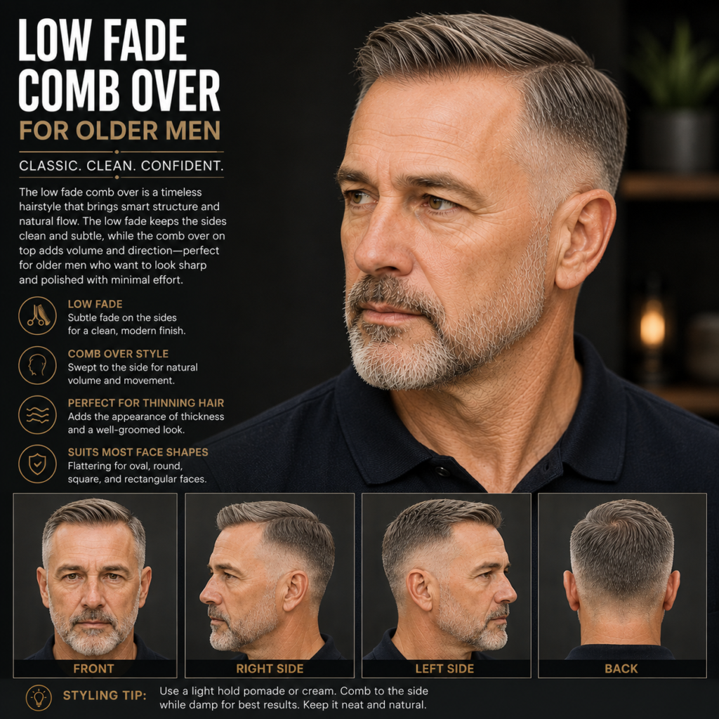 The Low Fade with Comb-Over