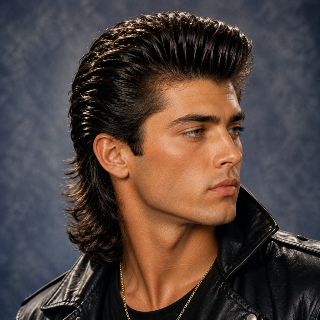Slicked-Back "Power Hair"